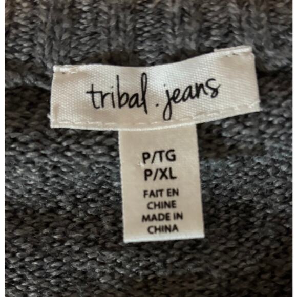 Tribal Jeans Fair Isle Pullover Scoop Neck Sweater Women’s Petite Extra Large - Picture 3 of 3